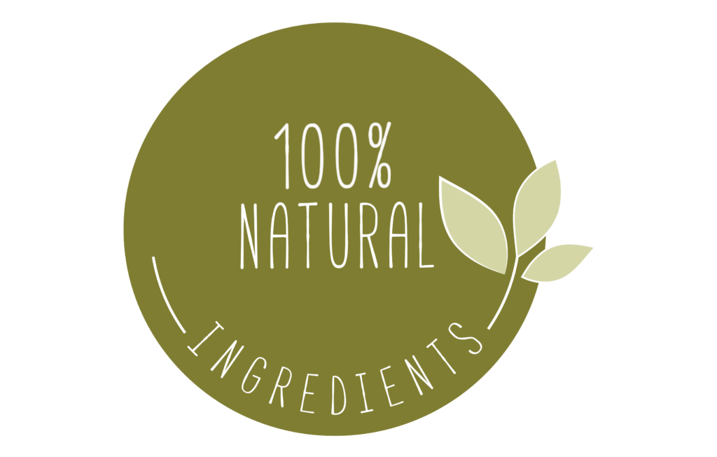 100% Natural Ingredients icon-dark green