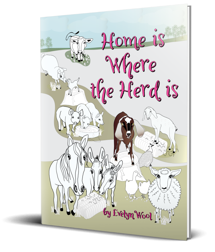 Home is Where the Herd is coloring book cover